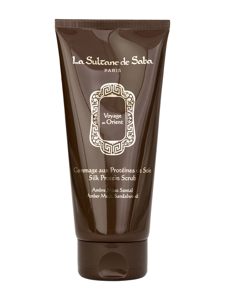 La Sultane de Saba Voyage en Orient Silk Protein Scrub – Amber, Musk, Sandalwood, 200 ml