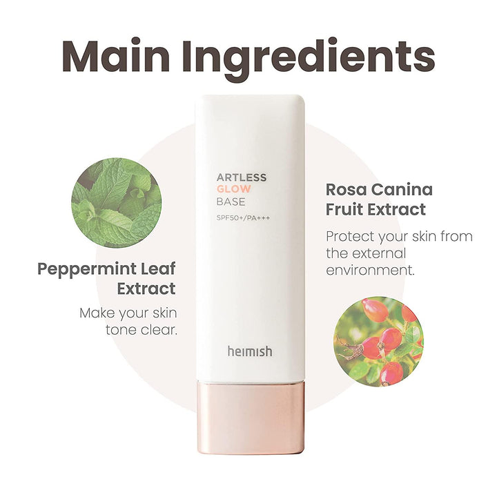 Drėkinamoji makiažo bazė, Heimish Artless Glow Base SPF50+/PA+++ 40ml