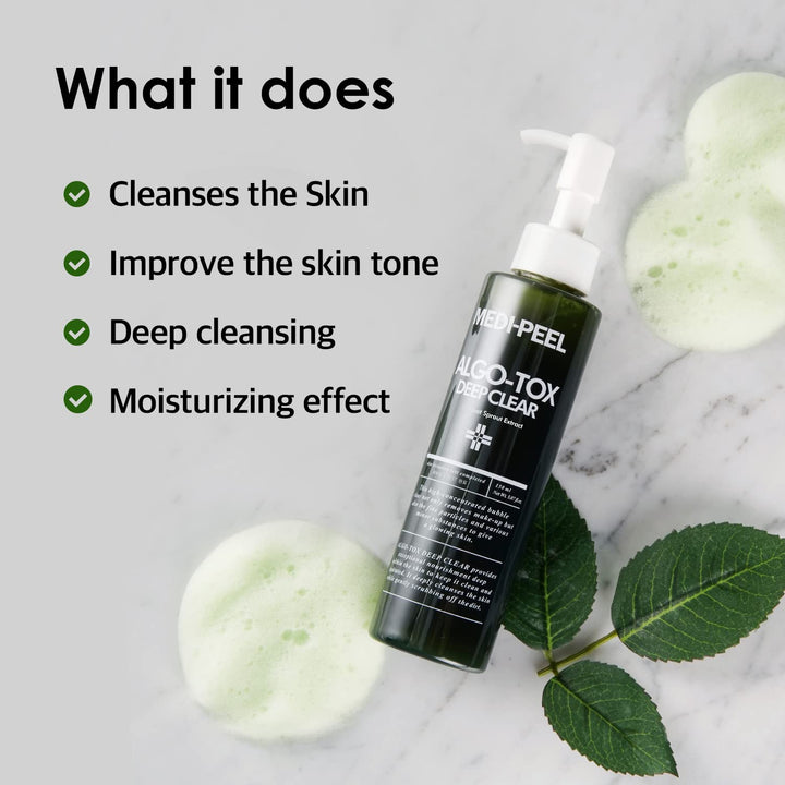 Giliai Valantis Gelinis Prausiklis MEDI-PEEL Algo-Tox Deep Clear Facial Cleanser 5.07 fl oz/150 ml