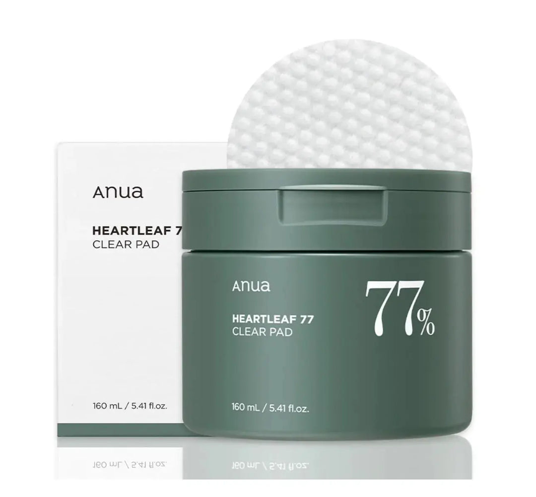 Anua Heartleaf 77% Clear Pad raminamieji padeliai 160 g. Anua