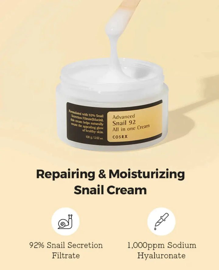 COSRX Advanced Snail 92 All In One Cream su sraigių mucinu, 100ml COSRX