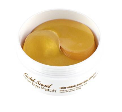 Esfolio Gold Snail Hydrogel Eye Patch – Hidrogelinė priešraukšlinė ir maitinanti paakių kaukė, 60 vnt.