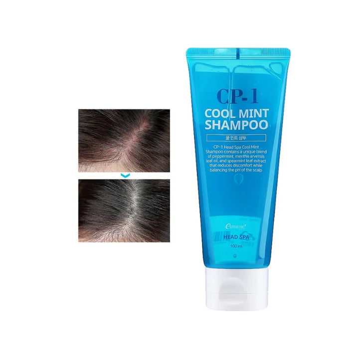 Deep cleansing and refreshing hair shampoo, Esthetic House CP-1 HEAD SPA Cool Mint Shampoo 100 ml, 500 ml
