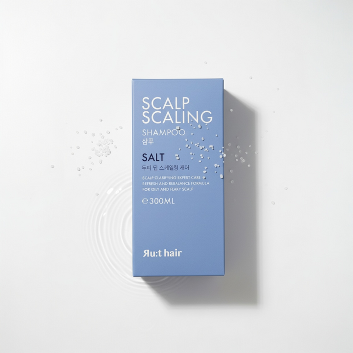 RU:T HAIR SALT Scalp Scaling Shampoo - Giliai valantis druskos šampūnas riebiai, pleiskanojančiai galvos odai, 300 ml