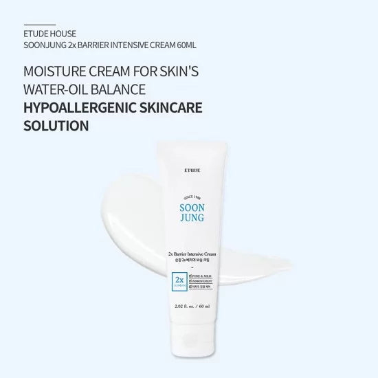 Face Cream, Etude House Soon Jung 2x Barrier Intensive Cream 60ml