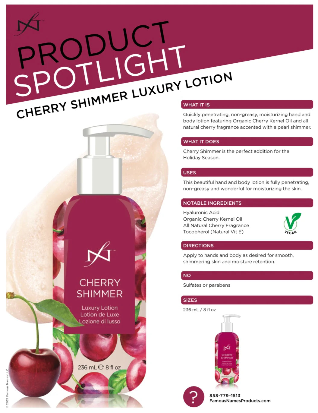 Cherry Shimmer Luxury Lotion - Cherry Shimmer Luxury Lotion 