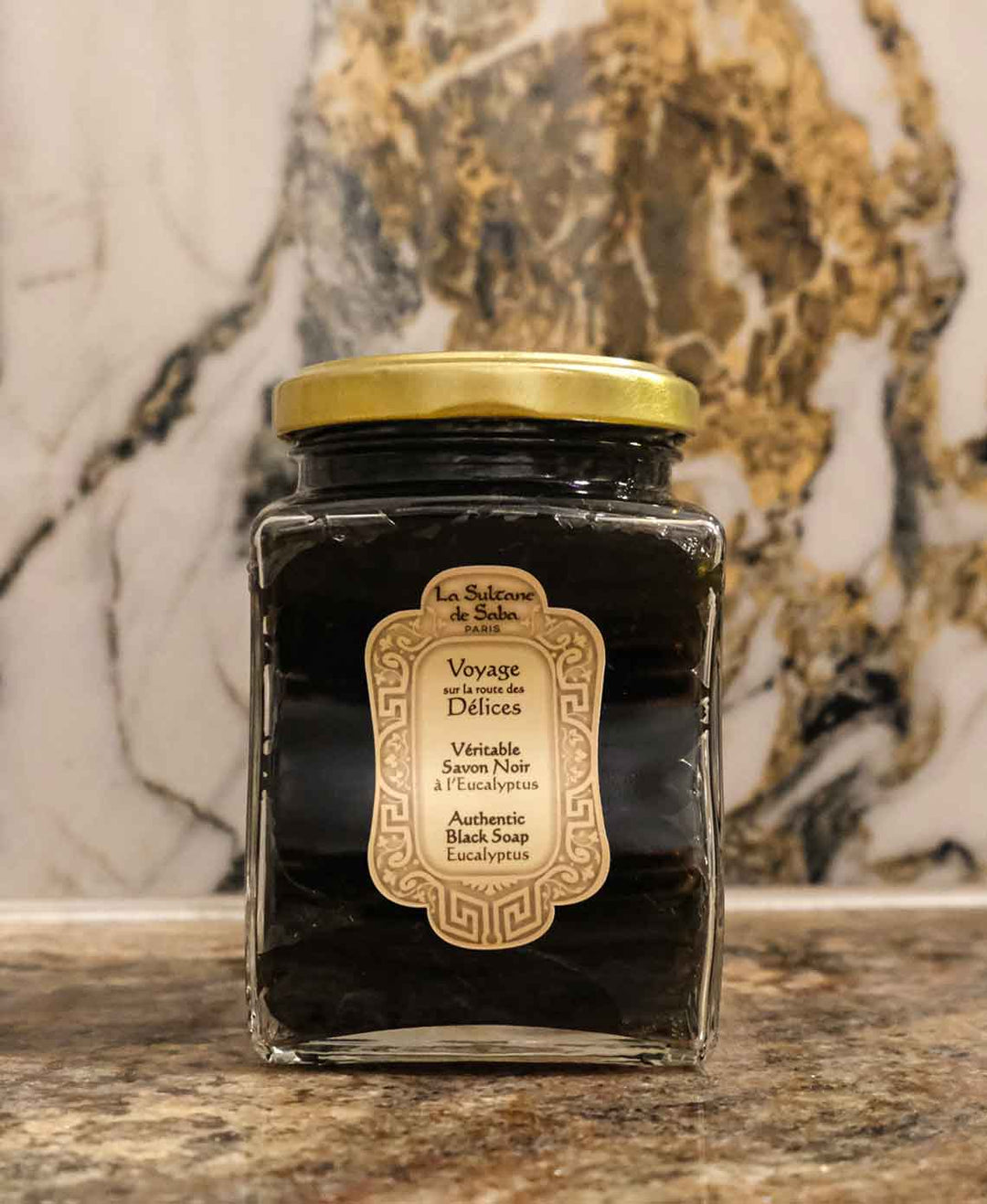 Black soap with eucalyptus, La Sultane de Saba Real Black Soap with Eucalyptus Essential Oil