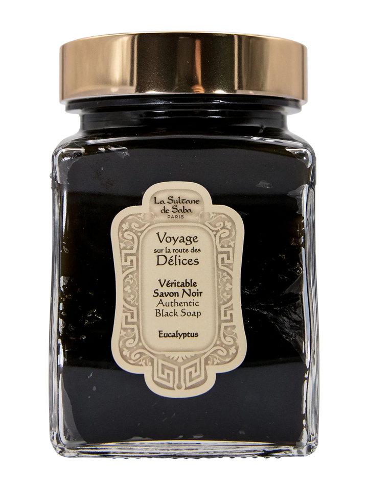 Black soap with eucalyptus, La Sultane de Saba Real Black Soap with Eucalyptus Essential Oil