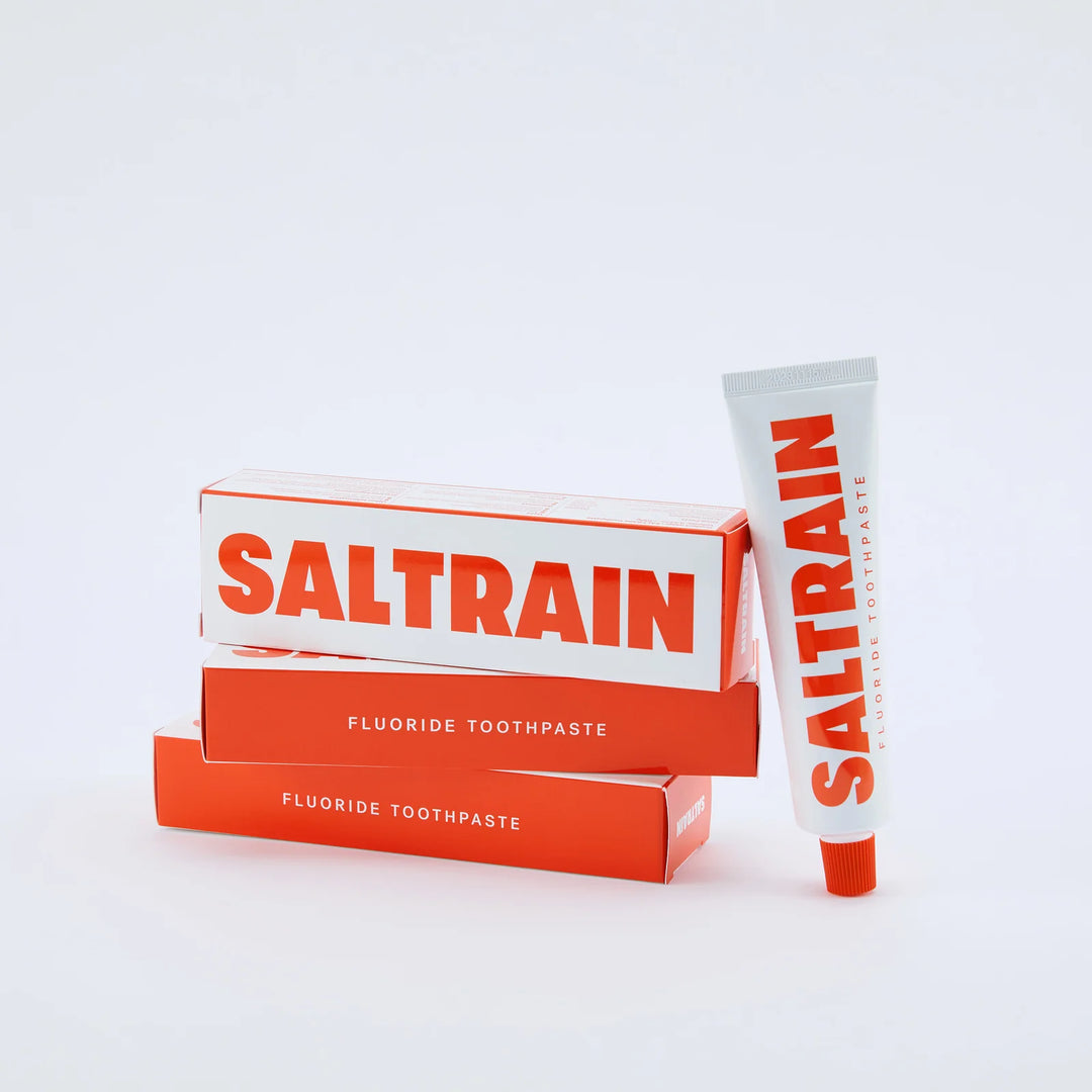 SALTRAIN GRAY SALT FLUORIDE toothpaste, 100 g