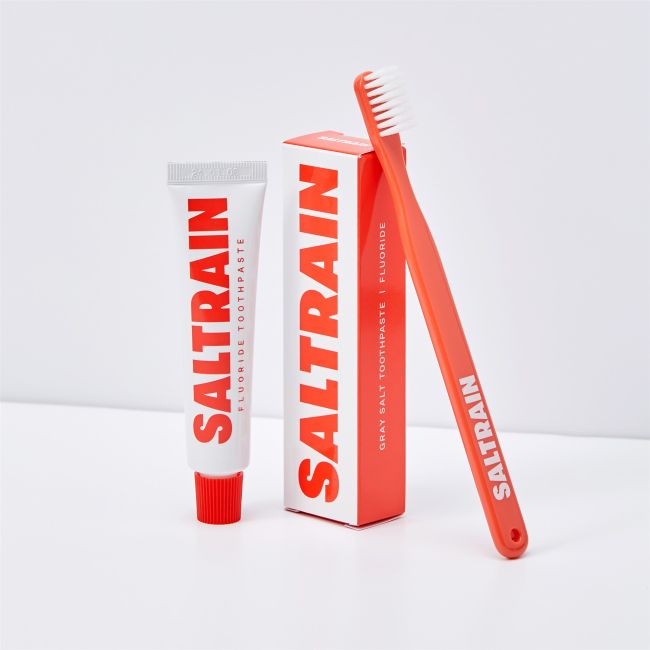 SALTRAIN GRAY SALT FLUORIDE toothpaste, 100 g