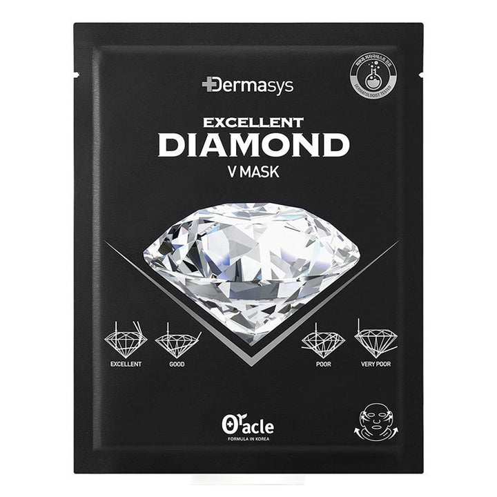 Radiant facial sheet mask with diamond powder, Dr. Oracle DERMASYS Diamond V Mask 35 ml