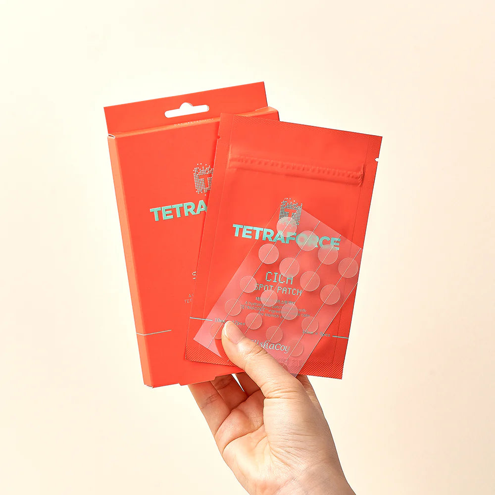 ElishaCoy Tetraforce Cica Spot Patch - Hidrocoloido spuogų pleistrai, 12 mm, 8 vnt.